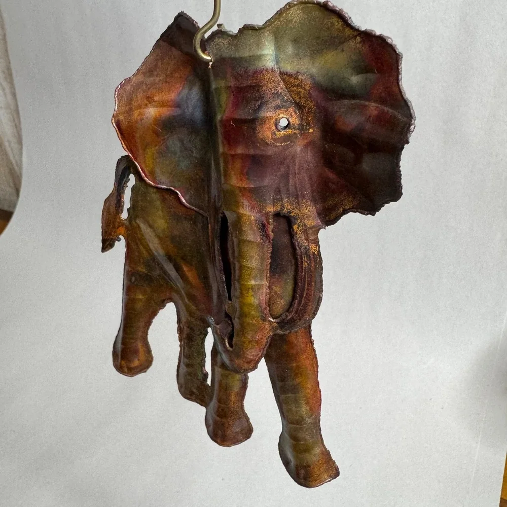 Handcrafted Metal Elephant Ornament Carnival Suncatcher Garden‎ Decor